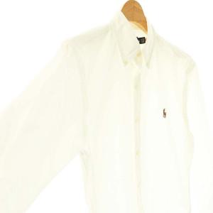 POLO RALPH LAUREN ロングスリーブ ボタンダウンシャツ 長袖 XS TP ホワイト /ES OS