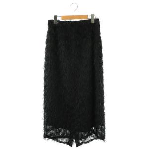 23AW フラフィーセミタイトスカート ロング 1 黒 /NR OS