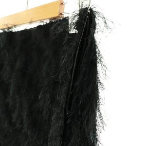 GALLARDAGALANTE 23AW フラフィーセミタイトスカート ロング 1 黒 /NR OS