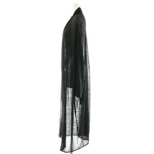 EVERYDAY I LIKE 24SS Leeway Sheer Long C/D カーディガン ロング シアー リネン ブラック /DO