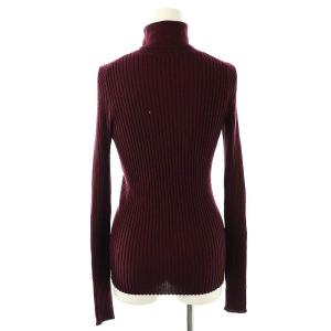 L'Appartement WIDE Rib Knit ニット セーター 長袖 リブ タートルネック ウール ボルドー /NR OS