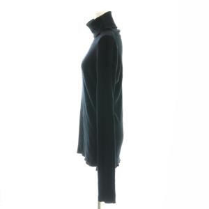 Deuxieme Classe jersey タートルネック リブニット セーター 黒 ブラック /SS OS