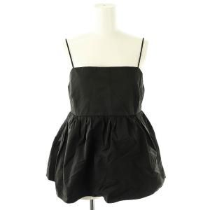 コットンナイロン バックホール キャミソール ウォッシャブル ブラック /DF OS