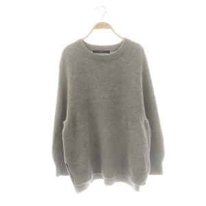 ラグランスリーブワイドプルオーバーニット セーター ウール グレー /DO OS