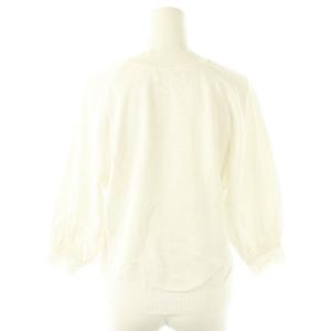 IENA 24SS セーターマシーンプルオーバー カットソー 七分袖 ホワイト /DF OS