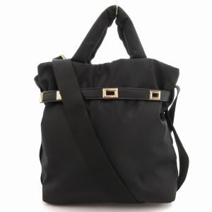24AW nylon twitst トートバッグ ショルダー 2WAY 黒 ブラック ゴールドカラー /OU