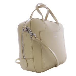 YAHKI CROSS BODY BAG_PISTACHIO 2way ショルダーバッグ ハンドバッグ ロゴ べージュ