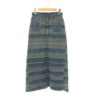 23AW スクラッチロングデニムスカート タイトスカート 25 ブルー /ES OS
