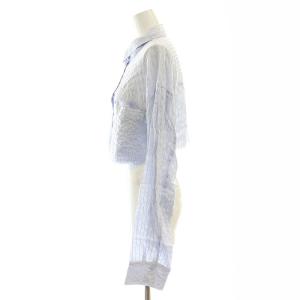 TODAYFUL 24SS Stripe Short Shirts ストライプショートシャツ F サックスブルー /SS