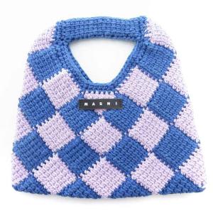 DIAMOND CROCHET MINI BAG ミニハンドバッグ かぎ編み 青 ブルー 紫 パープル