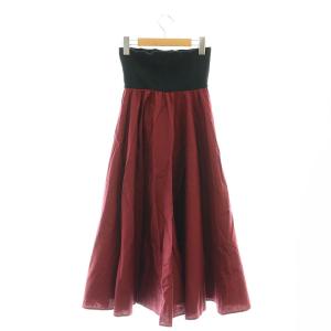 To b. by agnes b. WJ04 JUPE サーキュラースカート ロング 38 ワインレッド 5237WJ04 /SS OS SH