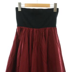 To b. by agnes b. WJ04 JUPE サーキュラースカート ロング 38 ワインレッド 5237WJ04 /SS OS SH