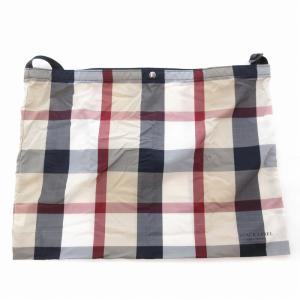 ショルダーバッグ ミニポーチ付き チェック柄 ベージュ 黒 ブラック /JS