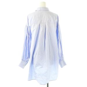 ADORE 23年製 THOMAS MASON COブロードブラウス シャツ 長袖 38 M サックスブルー /SY