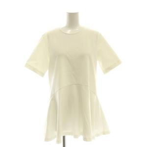 24SS ペプラムカットソー 半袖 36 白 ホワイト /AT OS