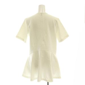 M-Premier 24SS ペプラムカットソー 半袖 36 白 ホワイト /AT OS