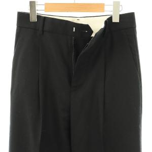 EVERYDAY I LIKE Modern Wide パンツ ワイド ジッパーフライ ウール 36 ブラック /DO OS