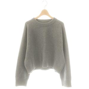 23AW ミドルゲージ プルオーバー ニット セーター ウール グレー /MI OS