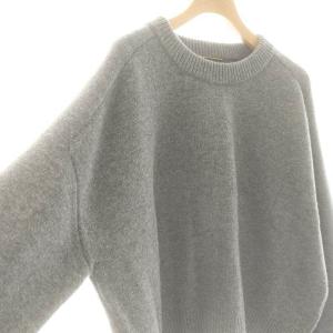 Deuxieme Classe 23AW ミドルゲージ プルオーバー ニット セーター ウール グレー /MI OS