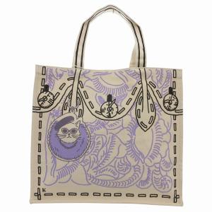 タグ付き 24AW カービング10thトートバッグ 手提げ プリント アイボリー /FF