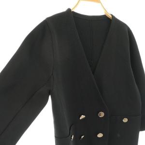 Grace Class 23SS ミラノリブダブルジャケット ノーカラージャケット ニット 36 ブラック /ES OS