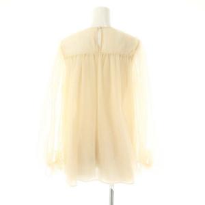 Diagram GRACE CONTINENTAL 23AW プリーツチュールトップ ブラウス 長袖 36 アイボリー 0323342218 /AT OS