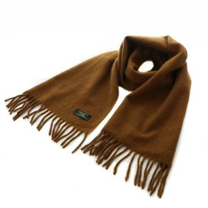 カシミヤフリンジマフラー 茶色 ブラウン /RI OS
