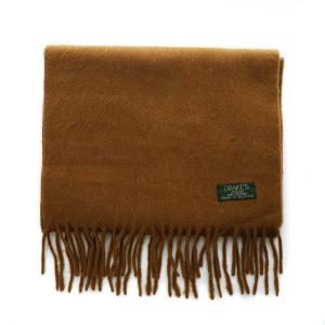 DRAKE'S カシミヤフリンジマフラー 茶色 ブラウン /RI OS