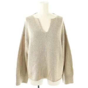 25SS Beauty Latest model ニット セーター キーネック ベージュ