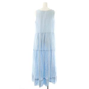 Ron Herman × シーピーシェイズ CPSHADES リネンギャザーティアードロングワンピース ノースリーブ Vネック