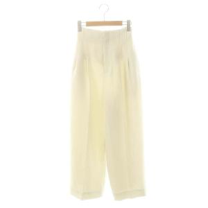 24AW ハイウエストワイドパンツ タック 36 アイボリー /AT OS