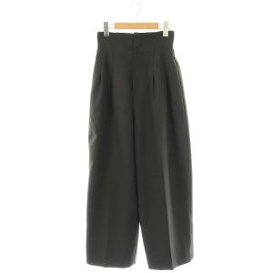 24AW ハイウエストワイドパンツ ジッパーフライ 36 ブラック /DO OS