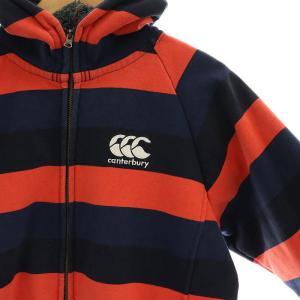 CANTERBURY ウィンドプルーフ フーディー ジップアップ パーカー ボーダー XL 赤 紺 グレー /ES OS