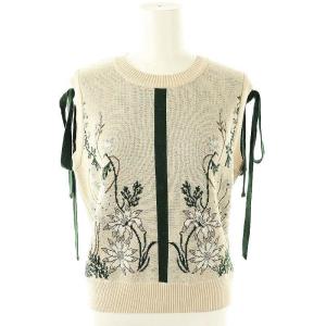 MURRAL Garden flower knit vest　最終価格 ミューラル MURRAL Garden flower knit vest ベスト ニット プル