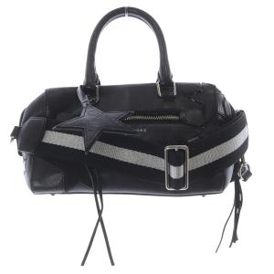 2WAYバッグ ハンドバッグ ショルダーバッグ ロゴ レザー 黒 ブラック /SR48