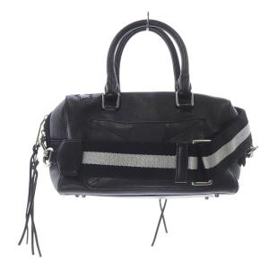 MARC JACOBS 2WAYバッグ ハンドバッグ ショルダーバッグ ロゴ レザー 黒 ブラック /SR48