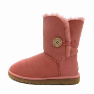 UGG W BAILEY BUTTON ムートンブーツ ボア シープスキン W8 25.0cm ピンク 5803