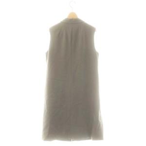 theory luxe 22AW NEW SAXONY OLIN ロングジレ ベスト 38 グレージュ /SS OS