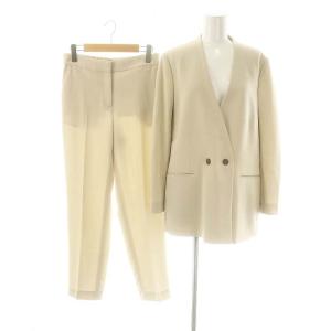 セットアップスーツ LIVE2 NENSI NL LIVE2 CAROL ノーカラーダブルジャケット テーパードパンツ