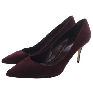 パンプス ピンヒール スエード ポインテッドトゥ 40 紫 パープル /SR22