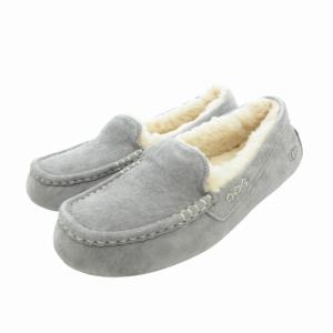 w ansley モカシン スリッポン シューズ ムートン US8 25.0cm グレー /HO AA