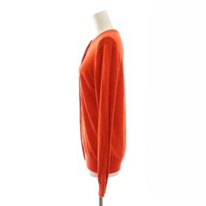 ENFOLD シルク混 カーディガン ニット クルーネック 38 オレンジ /AT OS