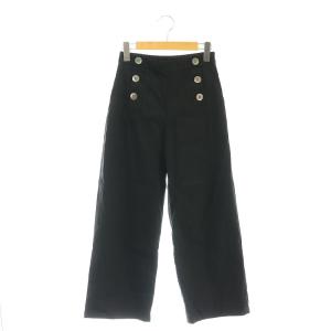 23SS リネンヴィスコースストレッチ マリンパンツ ワイド 32 ブラック /HK OS
