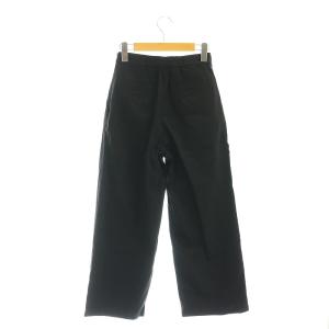 23区 23SS リネンヴィスコースストレッチ マリンパンツ ワイド 32 ブラック /HK OS