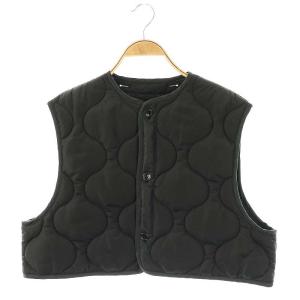 23AW 17403 QUILTED CROPPED VEST OSFA ブラック