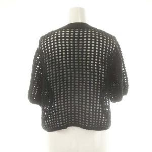 HYKE 24SS CROCHETED CROPPED SHORT-SLV SWEATER ニット カットソー 透かし編み