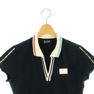 EMPORIO ARMANI イーエーセブン EA7 3LTA57 コットン ワンピース ロング 半袖 M ネイビー /ES OS SH