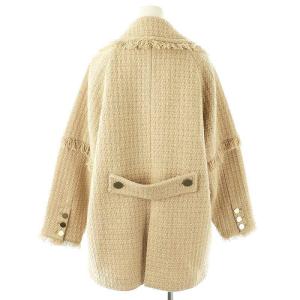 GRACE CONTINENTAL ロービングフリンジコート 36 S ベージュ /SY OS