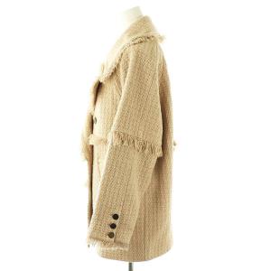 GRACE CONTINENTAL ロービングフリンジコート 36 S ベージュ /SY OS