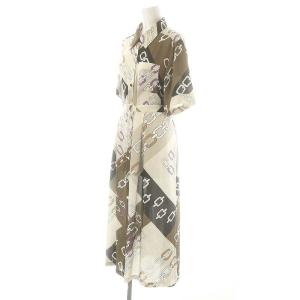 Grace Class 25SS チェーンシャツドレス ワンピース 36 ベージュ ブラウン